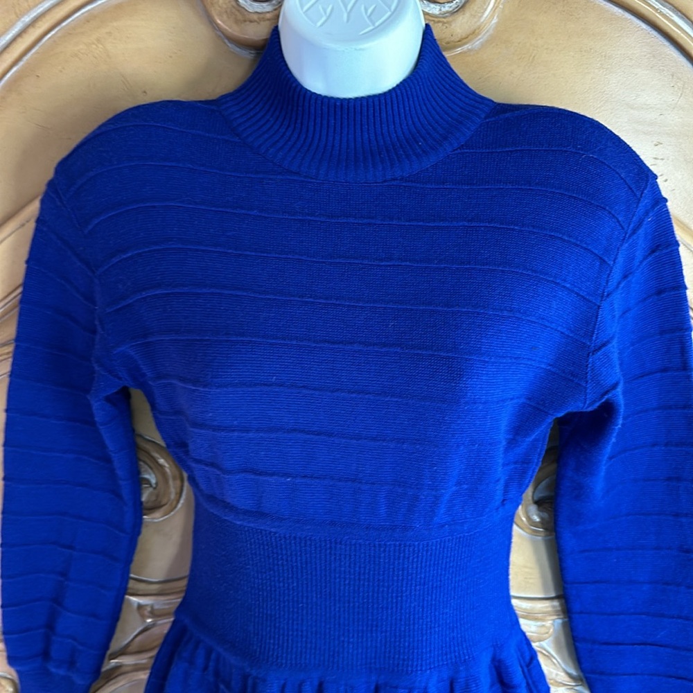 Adrienne Vittadini Blue Sweater Dress - Picture 3 of 10